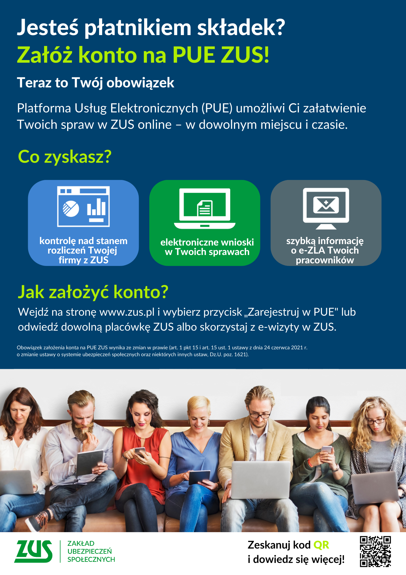 Przedsiębiorco - Załóż konto na PUE ZUS już teraz!