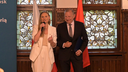 Marta Makuch - Zastępca Prezydenta Miasta Słupska i Jacek Maniszewski, Burmistrz Ustki.JPG