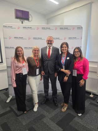 Fabrice Filliez - Ambasador Szwajcarii w Polsce oraz przedstawicielki Miasta z Wydziału Zarzadzania Funduszami