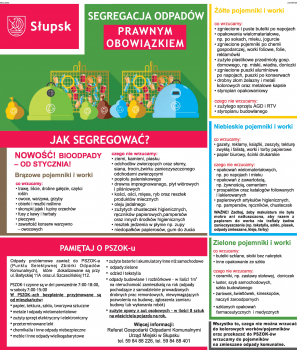ulotka opisująca zasady segregacji (te informacje, co dostępne w treści)