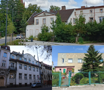 Obiekty dla kt&oacute;rych zostanie opracowana dokumentacja techniczna m.in. budynek przy ul. Pobożnego (na g&oacute;rze), Długosza (na dole z prawej strony) oraz&nbsp;al. Sienkiewicza (na dole z lewej strony).