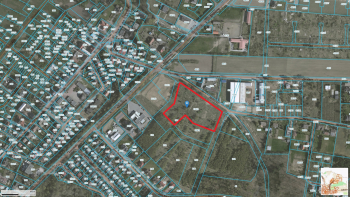 Mapka z zaznaczoną działką przy ul. Malinowej w Słupsku