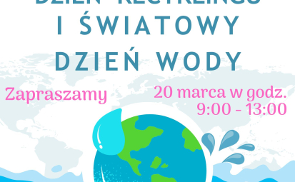 plakat promujący obchody Światowego Dnia Recyklingu i Dnia Wody