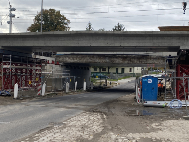 Przebudowywany wiadukt na ul. Grunwaldzkiej.