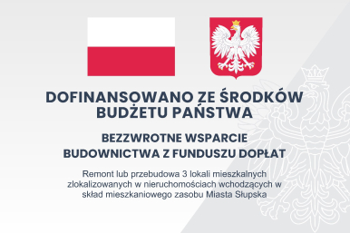 Na zdjęciu widać tablicę informującą o dofinansowaniu ze środków budżetu Państwa