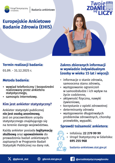 Na zdjęciu ulotka o Europejskim Ankietowym Badaniu Zdrowia