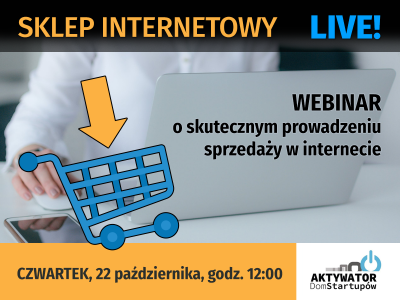 banner akcji Domu Staryupów - Webinar o skutecznym prowadzeniu sprzedaży w internecie