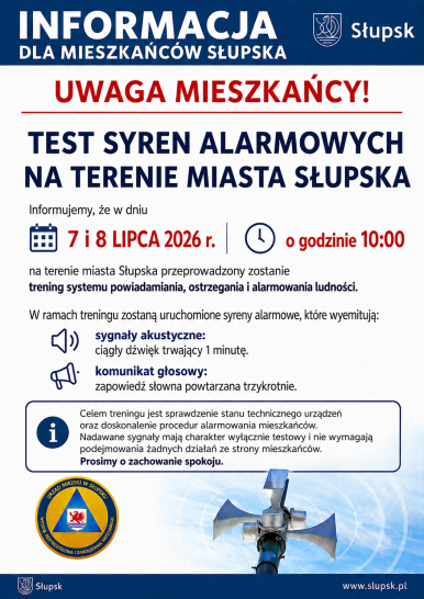 Plakat informacyjny zgodnie z treścia artykółu