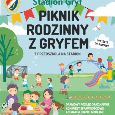 Plakat imprezy - małe dzieci grające w piłkę!