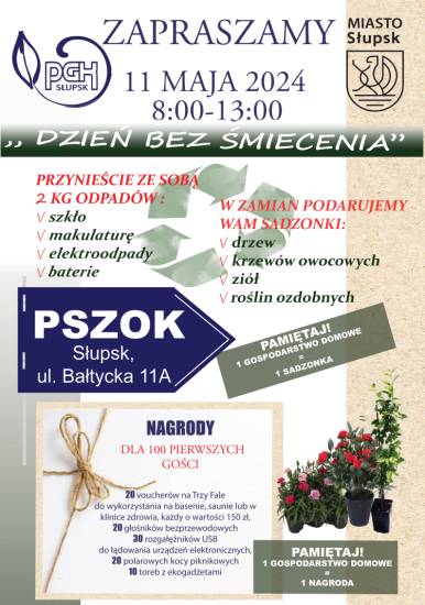 Plakat zapraszający na "Dzień bez śmiecenia"