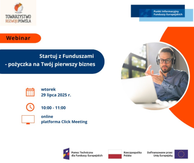 Webinar Startuj z Funduszami - pożyczka na Twój pierwszy biznes
