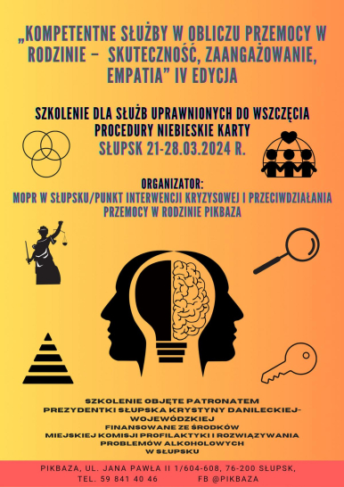 Plakat informacyjny dot. szkolenia