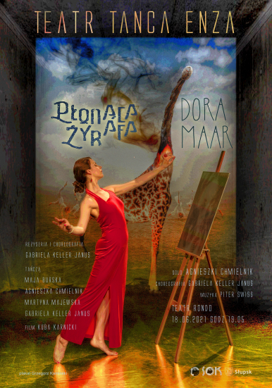 Plakat Teatru Tańca Enza, data i miejsce wydarzenia tak jak w tekście