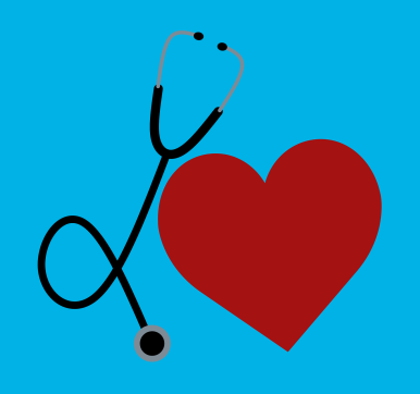 Na zdjęciu czerwone serce i stetoskop