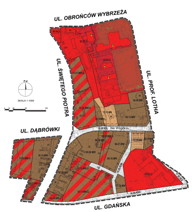 schemat miejscowego planu zagospodarowania przestrzennego "Na Wzgórzu"