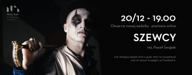 plakat premiery sztuki Szewcy w dniu 20.12.2020