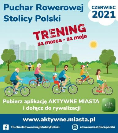 Grupa rowerzystów jadących na rowerach.