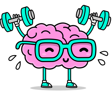 Na zdjęciu ćwiczący mózg w okularach