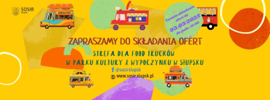 Plakta informacyjny z tekstem jak w artykule i grafika : fooftrucki