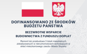 Na zdjęciu widać tablicę informującą o dofinansowaniu ze środków budżetu Państwa