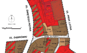 schemat miejscowego planu zagospodarowania przestrzennego "Na Wzgórzu"