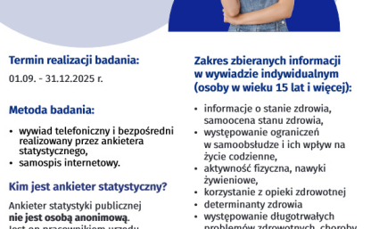 Na zdjęciu ulotka o Europejskim Ankietowym Badaniu Zdrowia
