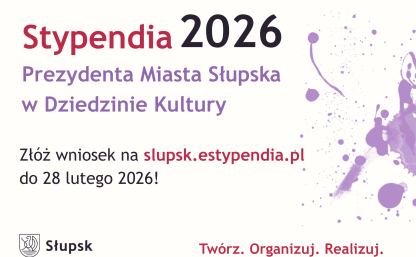 grafika abstrakcyjna z informacja o naborze stypendium do 28 lutego 2026
