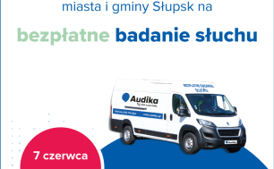 Plakat przedstawia biały samochód firmy Audika fot. Audika