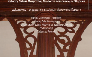 plakat zapraszający na wydarzenie "Wieczory muzyczne w kościele ewangelickim ". Tekst tak jak w treści aktualności.