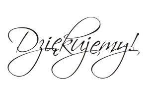 Napis dziękujemy