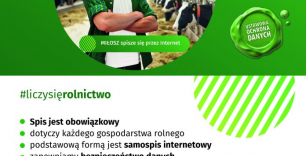 plakat Powszechnego Spisu rolnego 2020 - dane dotyczące spisu