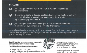 Obrazek zawiera treści dot. nowych dowodów osobistych m.in. okresu ważności,  tego czy trzeba wymieniać dowód na nowy i co zawiera nowy dokument (odcisk palca posiadacza i włąsnoręczny podpis)