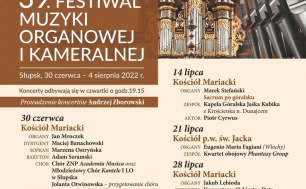 Barokowe organy srebrno - złote i harmonogram występów w Kosciele Mariackim podczas 29 Festiwalu Muzyki Organowej