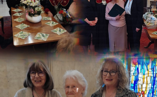 Zdjęcia Jubilatki z Rodziną i przedstawicielami władzy samorządowej oraz ZUSu.