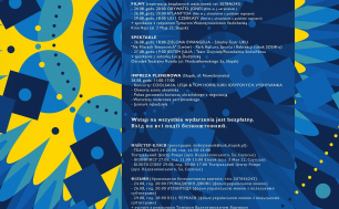 plakat ze scenariuszem wydarzeń obchodów Festiwalu Kultury Ukraińskiej