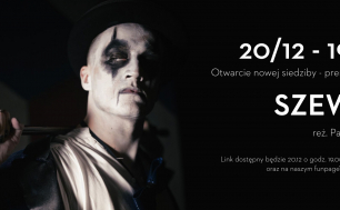 plakat premiery sztuki Szewcy w dniu 20.12.2020