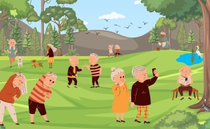 Zdjęcie przedstawia seniorów aktywnie spędzających czas, źródło: pixabay.com