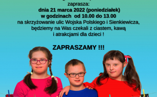 plakat dotyczący wydarzenia powitaj wiosnę z zespołem Downa