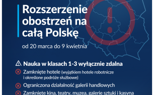 grafika z Kancelarii Prezesa Rady Ministrów dot. obostrzeń