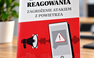 Na zdjęciu widoczna jest Instrukcja reagowania na zagrożenia atakiem z powietrza.