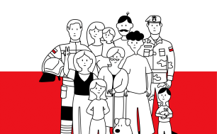 Grafika przedstawia okładkę do "Poradnika bezpieczeństwa"