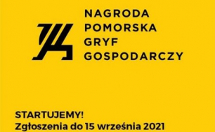 logo konkursu czarny napis na żółtym tle