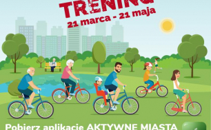 Grupa rowerzystów jadących na rowerach.
