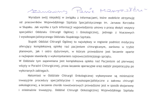 List Prezydentki Słupska do Marszałka Województwa Pomorskiego
