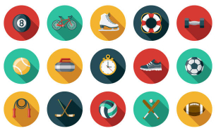 symbole różnych dyscyplin sportowych