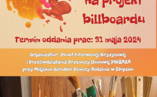 Plakat z informacją o konkursie.