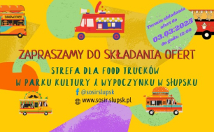 Plakta informacyjny z tekstem jak w artykule i grafika : fooftrucki